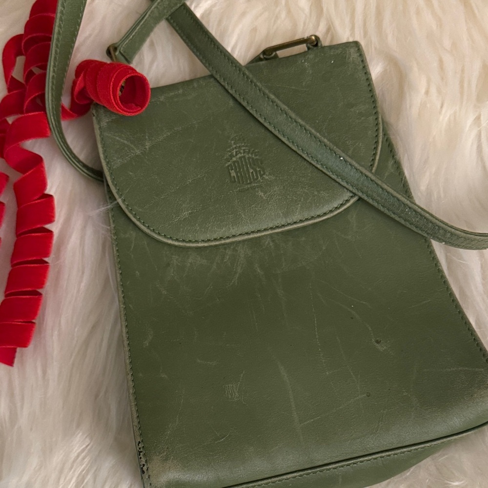 Mark Cross Green Leather Crossbody Bag🔥